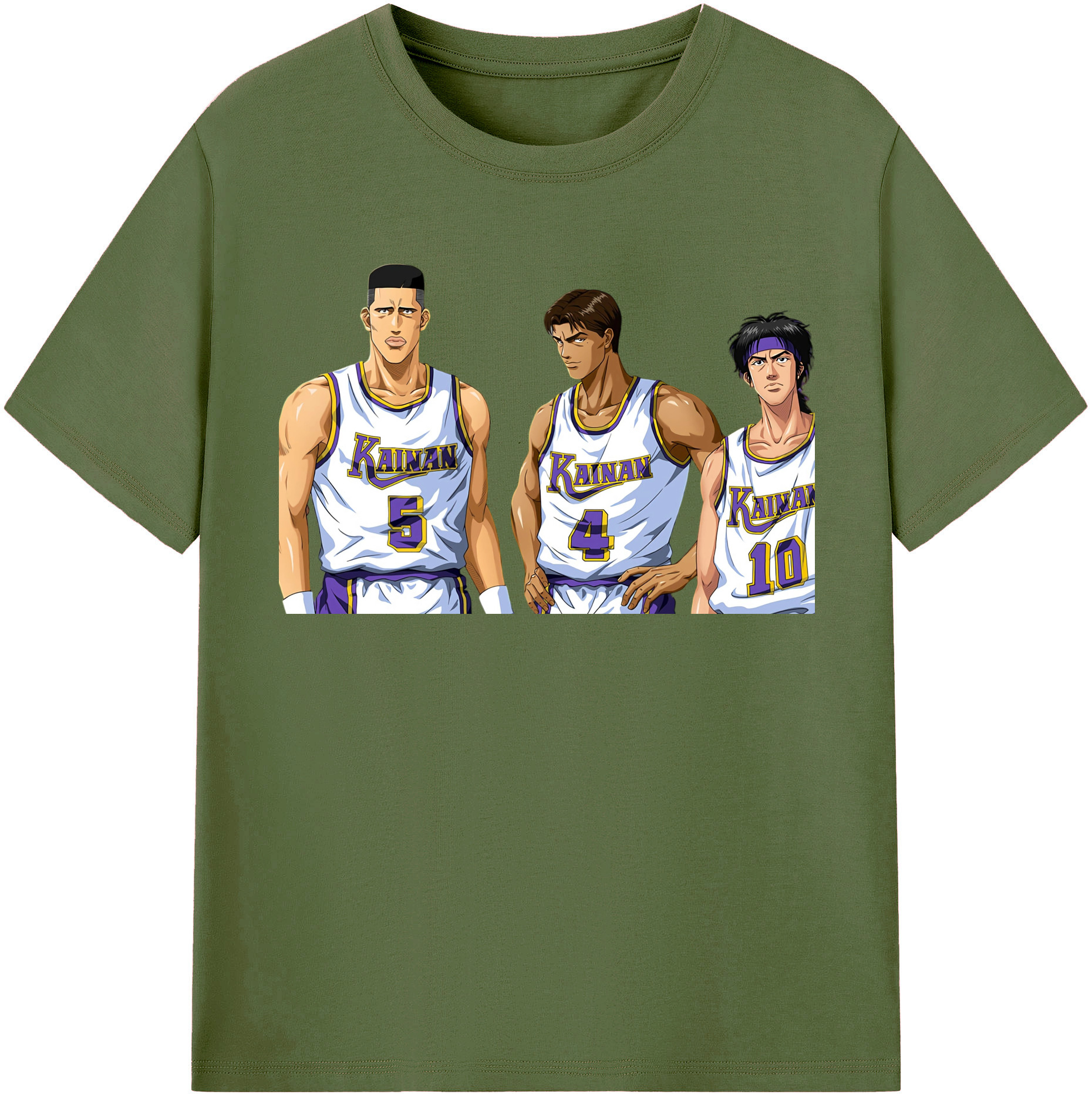SLAM DUNK／スラムダンク 綿100％半袖Tシャツ（フロントプリント）